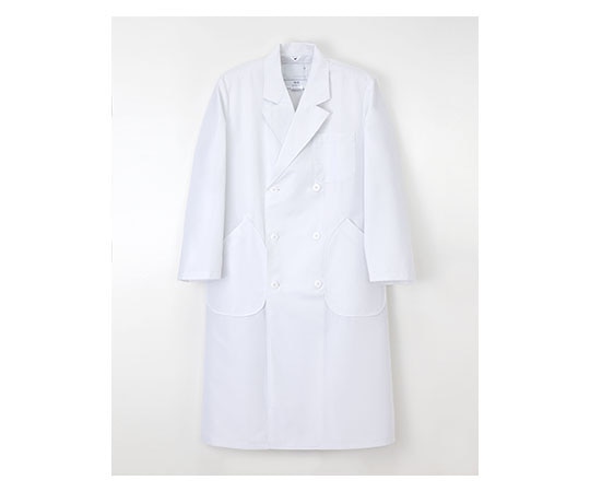 ナガイレーベン 男子ダブル診察衣 ホワイト S HK10 1枚（ご注文単位1枚）【直送品】