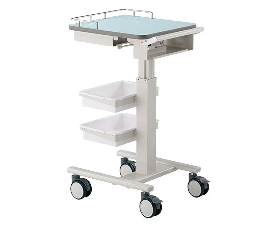 ナビス(アズワン) ナースカート(昇降タイプ) ブルー 1台(ご注文単位1台)【直送品】