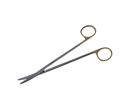 日本フリッツメディコ T/Cメッツェンバーム剪刀 28cm 曲 B023-028C 1個（ご注文単位1個）【直送品】