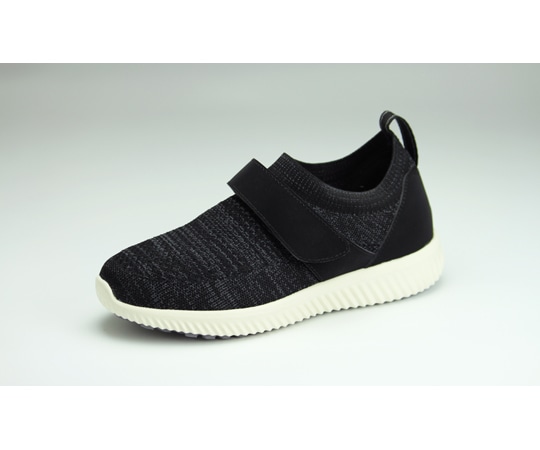 マリアンヌ製靴 ストレッチニットスニーカー ブラック 1本ベルトタイプ 3L(26.0~26.5cm) WG110 1足(ご注文単位1足)【直送品】