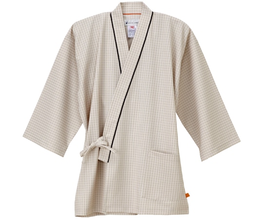 ナガイレーベン 男女兼用患者衣甚平型 ベージュ S FG-1511 1枚（ご注文単位1枚）【直送品】