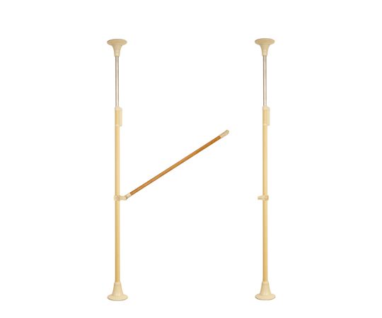 DIPPERホクメイ ベスポジBPZ 丸ベース レギュラーH型 木手すり 跳ね上げ1200 セット BPZ-H2200-12 1個（ご注文単位1個）【直送品】