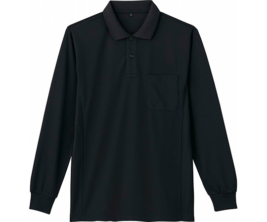 WHISEL（自重堂） 長袖ポロシャツ ブラック LL 85884 1枚（ご注文単位1枚）【直送品】