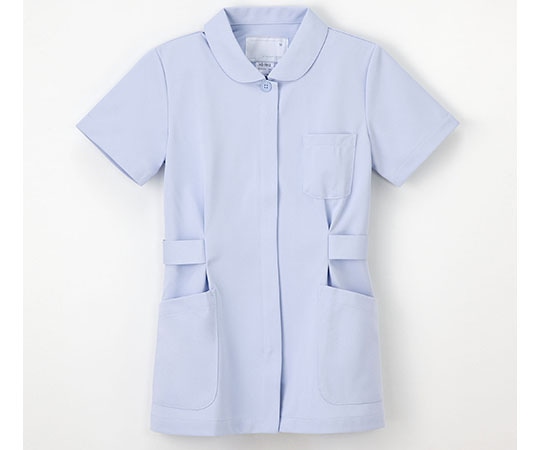 ナガイレーベン 伸縮性に優れたナースウェア （ジャケット/半袖） ブルー/LL HO-1912 1枚（ご注文単位1枚）【直送品】