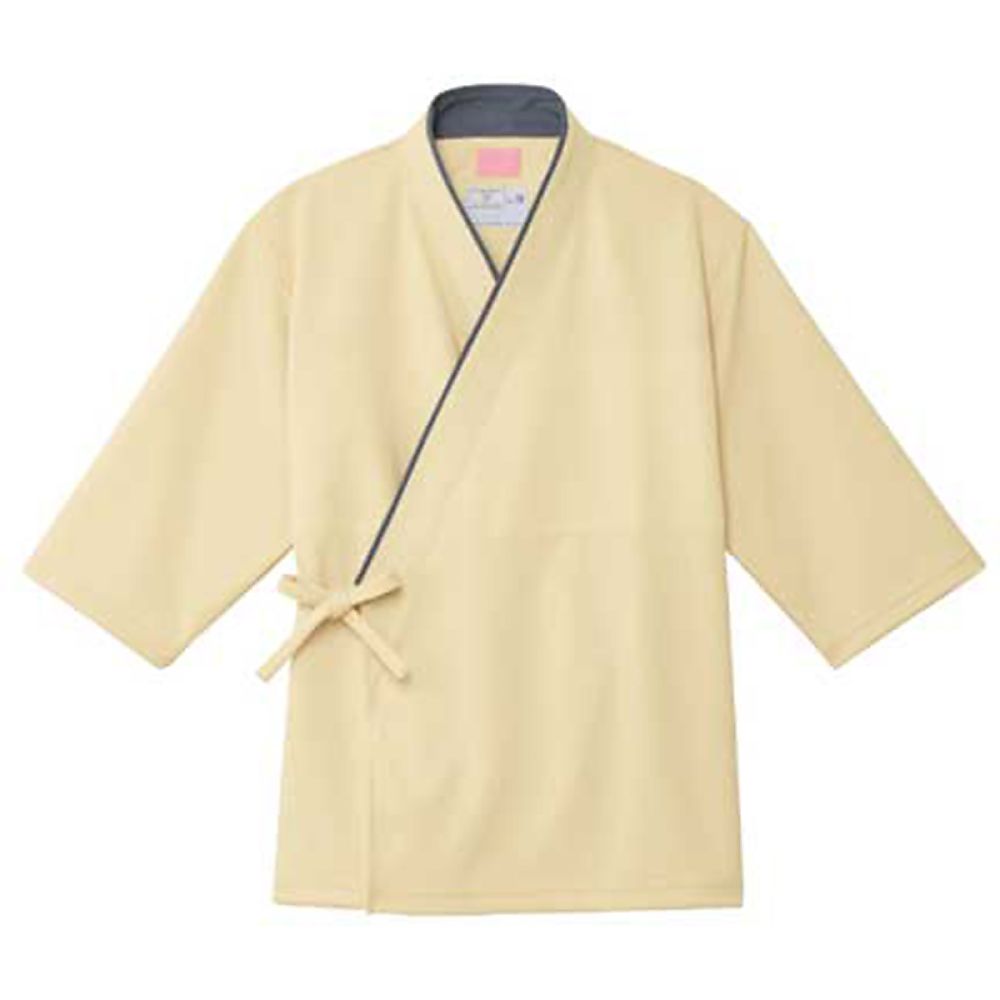 KIRAKU(トンボ) 検診用甚平 ベージュ LL(身丈74cm) CR848-28 LL 1枚(ご注文単位1枚)【直送品】