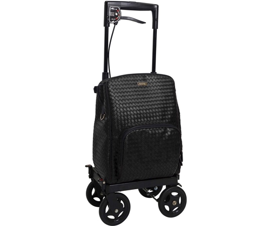 島製作所 ショッピングカート メロディ プリモ（左用） メッシュBK  1個（ご注文単位1個）【直送品】