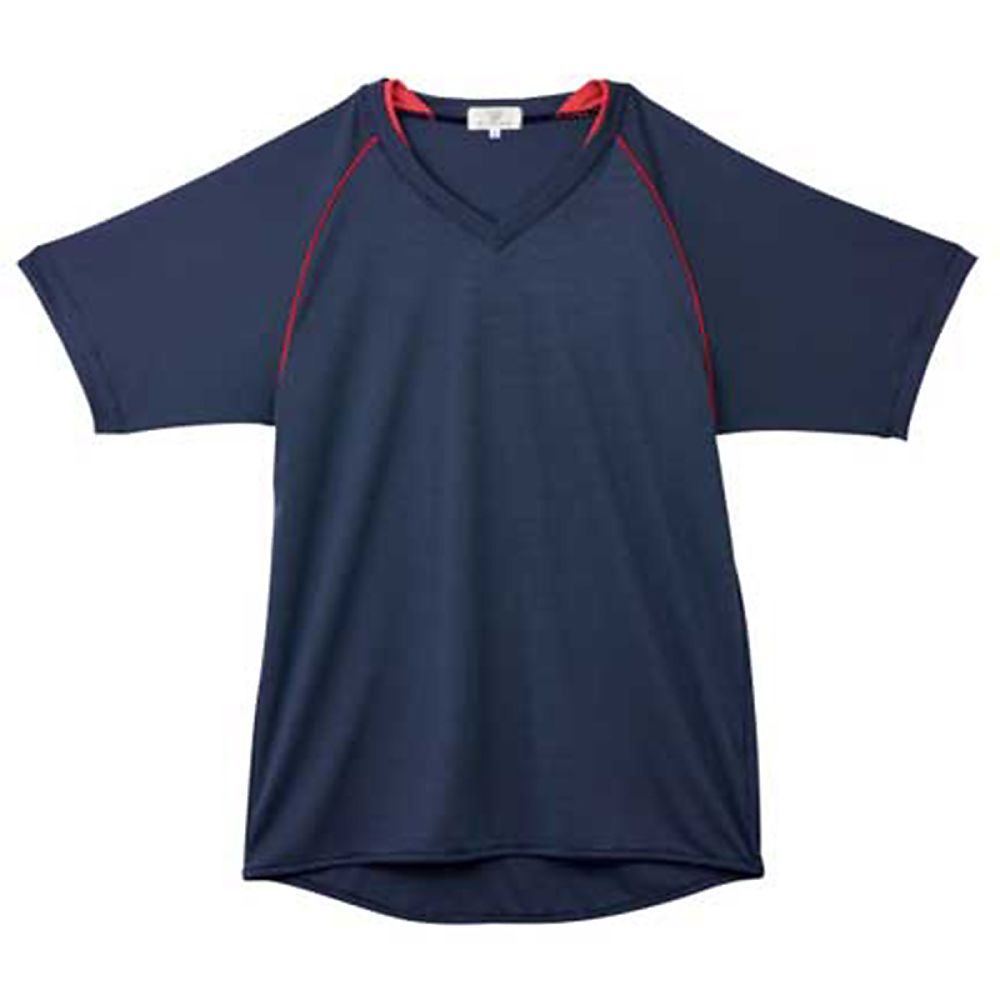 KIRAKU(トンボ) 入浴介助用シャツ ネイビー M(身丈68cm) CR181-88 M 1枚(ご注文単位1枚)【直送品】