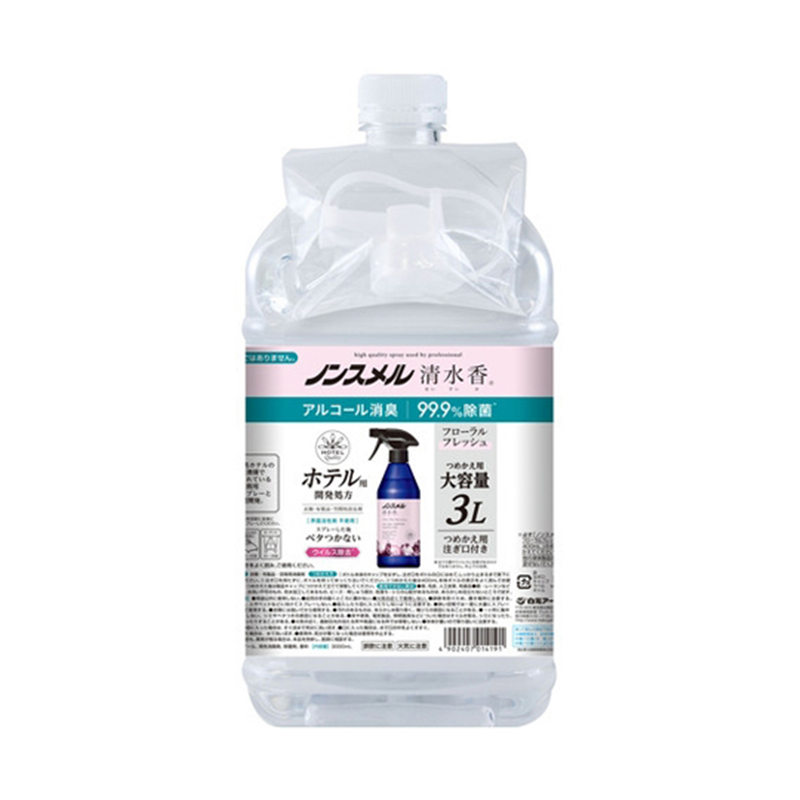 白元アース ノンスメル清水香 詰替用 フローラルフレッシュ 3L 4本入 01419-0 1ケース(ご注文単位1ケース)【直送品】