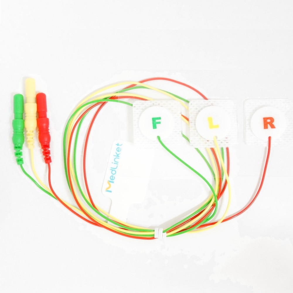 ビットストロング BSディスポーザブルECGリード線付電極 DINアダプター接続用 3電極 IECカラー 5個入 V0014-C0243I 1袋（ご注文単位1袋）【直送品】