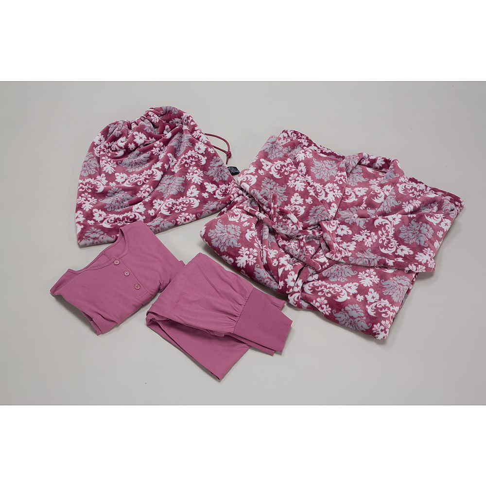 篠原化学 リアルスキンパジャマ3点セット（収納袋付き） ピンク  1組（ご注文単位1組）【直送品】