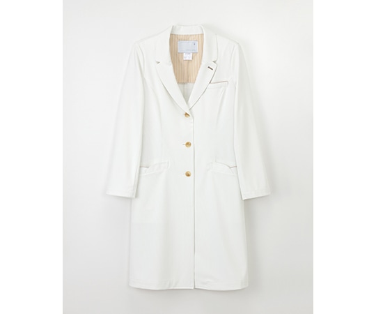 ナガイレーベン 女子シングルドクターコート オフホワイト S LH-6260 1枚（ご注文単位1枚）【直送品】