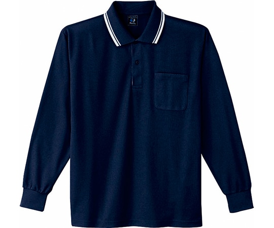 WHISEL（自重堂） 長袖ポロシャツ シックブルー L 85264 1枚（ご注文単位1枚）【直送品】