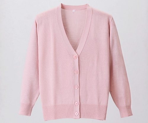 ディーフェイズ 7ゲージカーディガン ピンク L D-1008 1枚(ご注文単位1枚)【直送品】