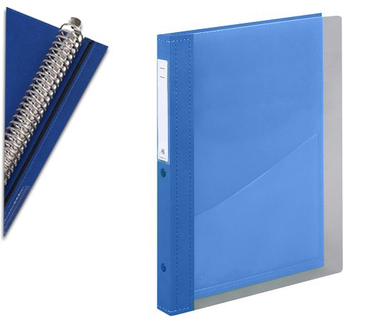 LIHITLAB カルテブック A4・30穴・クリヤー ライトブルー CYC4-30L-2 1冊（ご注文単位1冊）【直送品】