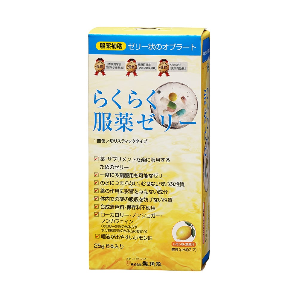 龍角散 龍角散 らくらく服薬ゼリー レモン味 スティックタイプ 1箱(6本入) 1箱(ご注文単位1箱)【直送品】