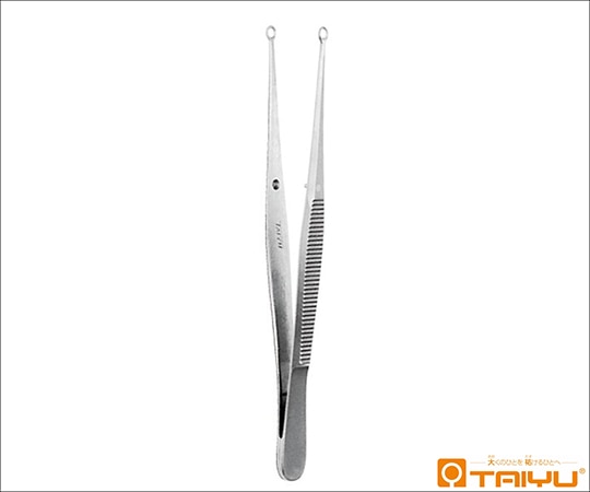 TAIYU（大祐医科工業） リング状鑷子 併式 ダボ付 径3mm 全長10cm TY-064 1本（ご注文単位1本）【直送品】
