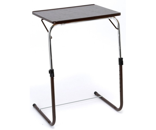 ファミリー・ライフ 角度調整付折りたたみテーブル(補強バー付) ブラウン 0358130 1箱(ご注文単位1箱)【直送品】