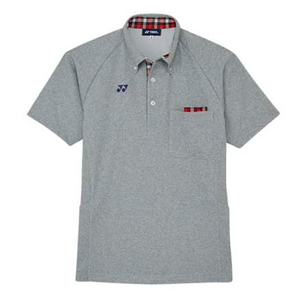 YONEX（トンボ） ニットシャツ ミディアムグレーモク S（身丈65cm） CY203-05 S 1枚（ご注文単位1枚）【直送品】