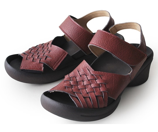 リゲッタ 編み込みベルトサンダル レッドブラウン LL（25.0~25.5） R2686-RBR-LL 1足（ご注文単位1足）【直送品】