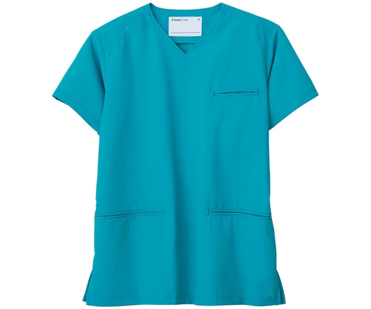 ミドリ安全 作業服 メディカルウェア ベルデクセル 男女兼用 セットアップスクラブ VEM6008上 ターコイズ LL VEM6008-UE-LL 1着（ご注文単位1着）【直送品】