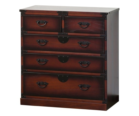 クロシオ 民芸調 引出箪笥 64734 1台（ご注文単位1台）【直送品】