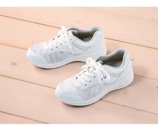 フォーク ナースRスニーカー ホワイト 25.0cm 4966-1 1足（ご注文単位1足）【直送品】