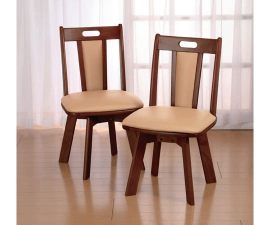 ファミリー・ライフ 天然木回転ダイニングチェア2脚組 03297 1箱（ご注文単位1箱）【直送品】