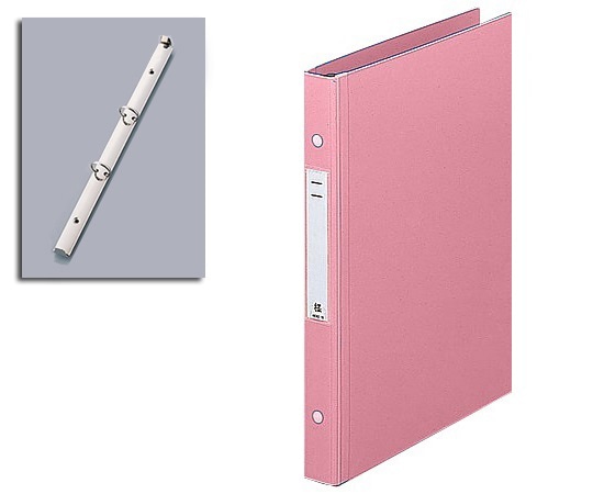LIHITLAB メディカルサポートブック A4・2穴 背幅41mm ピンク HB676-5 1冊（ご注文単位1冊）【直送品】