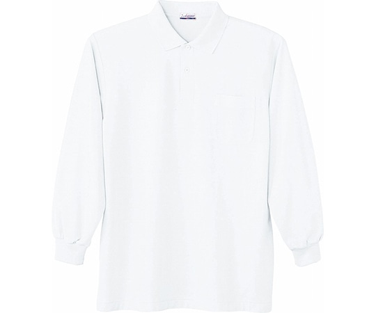 WHISEL（自重堂） 長袖ポロシャツ ホワイト S 24434 1枚（ご注文単位1枚）【直送品】