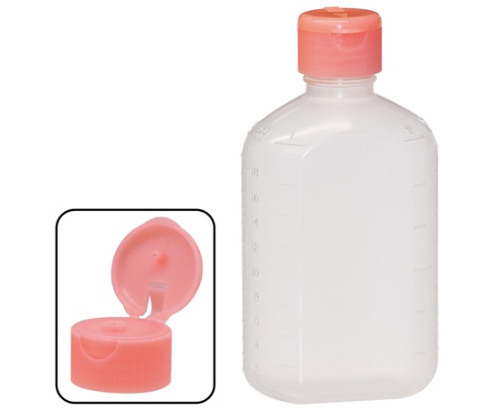 金鵄製作所 小判型投薬瓶 200mL ワンタッチキャップ（ピンク） 100本入 23030-005 1箱（ご注文単位1箱）【直送品】