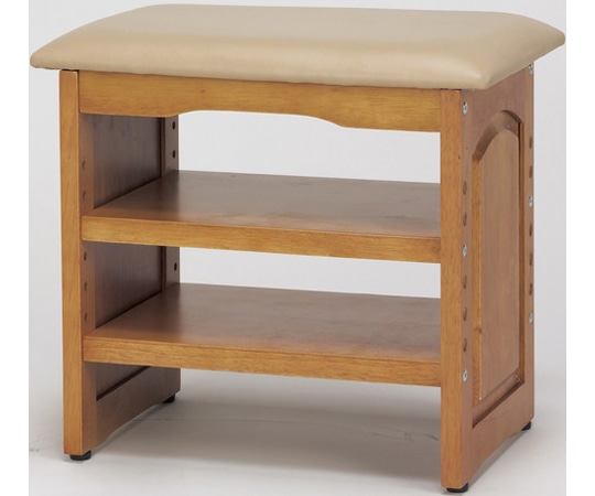 ファミリー・ライフ 木製収納付き玄関ベンチ45cm幅 ガタつき防止付き 03518 1箱（ご注文単位1箱）【直送品】