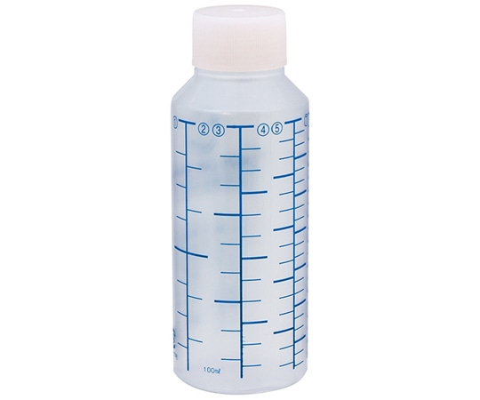 金鵄製作所 NK投薬瓶 100mL 青色目盛 ノーマルキャップ（ホワイト:白） 1箱（200本入） B01A0-000WH 1箱（ご注文単位1箱）【直送品】