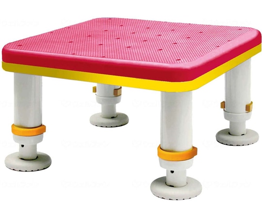 シンエイテクノ ダイヤタッチ浴槽台 コンパクトサイズ コーラルピンク 15 25 SYC15-25 1個（ご注文単位1個）【直送品】