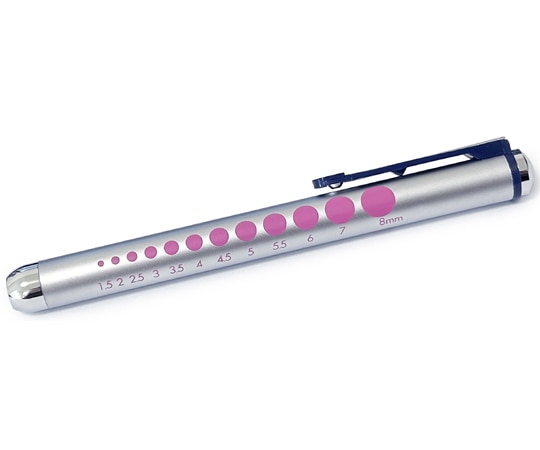 テイエムアイ AIZENメディカルペンライト（ニップル球タイプ） 医療用瞳孔ゲージ12サイズ ピンク AZPH-421PK 1本（ご注文単位1本）【直送品】