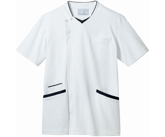 住商モンブラン スクラブ メンズ 半袖 白/ネイビー 3L 72-1349 3L 1枚(ご注文単位1枚)【直送品】