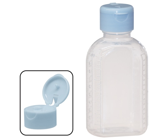 金鵄製作所 小判型投薬瓶100mL ワンタッチキャップ(スカイブルー:水) 200本入 23020-002 1箱(ご注文単位1箱)【直送品】