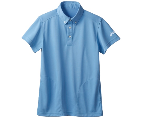 アズワン ポロシャツ 兼用 半袖 ペールブルー 3L CHM308-3601 3L 1枚（ご注文単位1枚）【直送品】