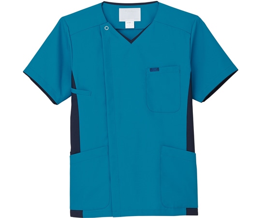 フォーク メンズジップスクラブR ターコイズ×ダークネイビー 4L 7025SC-11 1枚（ご注文単位1枚）【直送品】