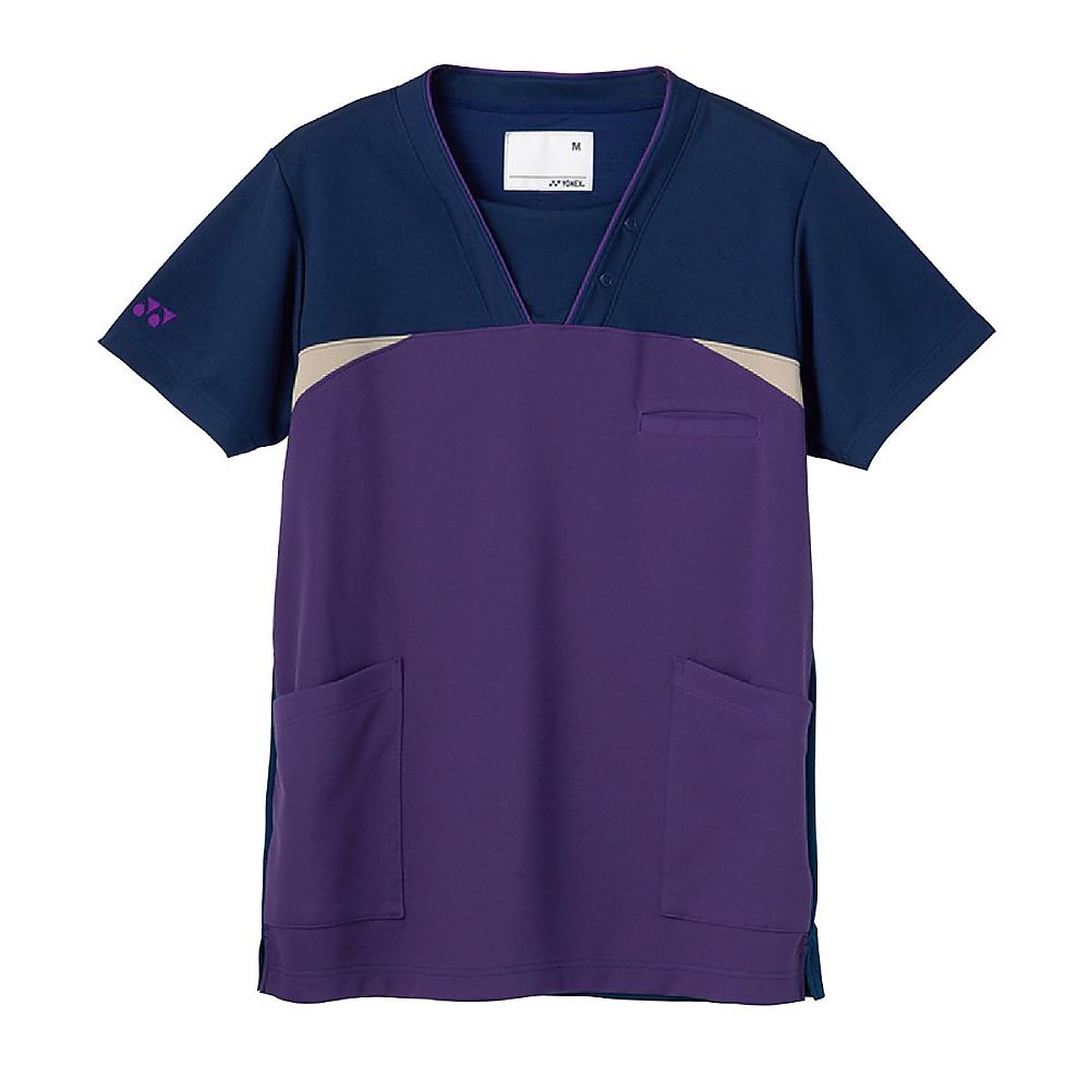YONEX（トンボ） Mケアスクラブ ネイビー×パープル SS（身丈64cm） CY806-80 SS 1枚（ご注文単位1枚）【直送品】