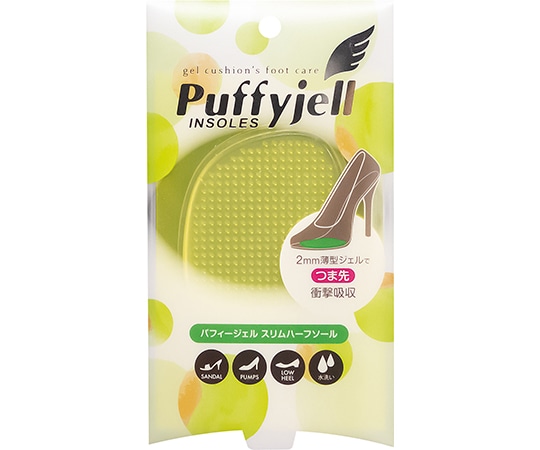 荒川産業 パフィージェル スリムハーフソール クリアー  1足（ご注文単位1足）【直送品】