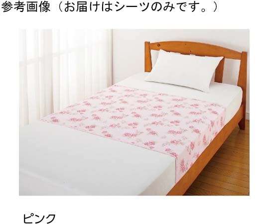 ケアファッション 花柄プリント防水シーツ 大 クリーム 145×90cm 38942 1個（ご注文単位1個）【直送品】
