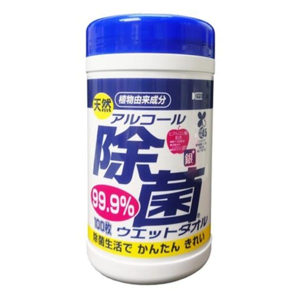コーヨー化成 天然アルコール除菌ウェットタオル ボトル 1ケース（100枚/箱×24個入） S3901-34 1ケース（ご注文単位1ケース）【直送品】
