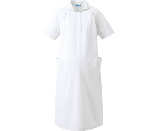 KAZEN マタニティワンピース半袖 ホワイトxホワイト M 176-20 M 1枚（ご注文単位1枚）【直送品】