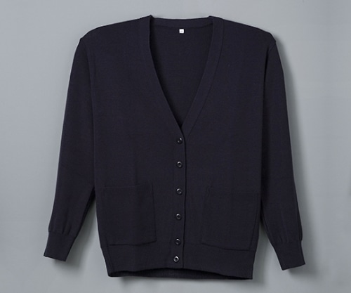 ディーフェイズ 抗ピル貼りポケ付カーディガン 濃紺 L D-1011 1枚(ご注文単位1枚)【直送品】
