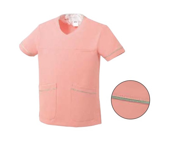 MICHEL KLEIN（ミッシェルクラン） スクラブ[男女兼用] サーモンピンク SS ソフトストレッチラチネ MK-0065 1着（ご注文単位1着）【直送品】