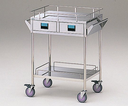 ナビス（アズワン） カラフルカート 2段-青 750×450×855mm K2W-B 1台（ご注文単位1台）【直送品】