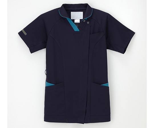 ナガイレーベン 男女兼用ハイブリッドメディウェ ネイビー+ターコイズ M AY-4232 1枚（ご注文単位1枚）【直送品】