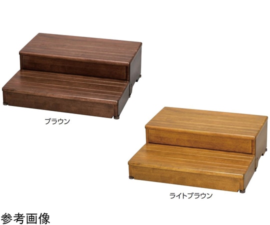 アロン化成 木製玄関台60W-30-2段 ブラウン 535-584 1個（ご注文単位1個）【直送品】