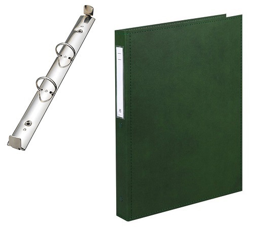 LIHITLAB カルテブック A4・2穴・スタンダード グリーン CY4-2L-3 1冊（ご注文単位1冊）【直送品】