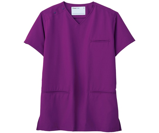 ミドリ安全 作業服 メディカルウェア ベルデクセル 男女兼用 セットアップスクラブ VEM6003上 パープル M VEM6003-UE-M 1着(ご注文単位1着)【直送品】